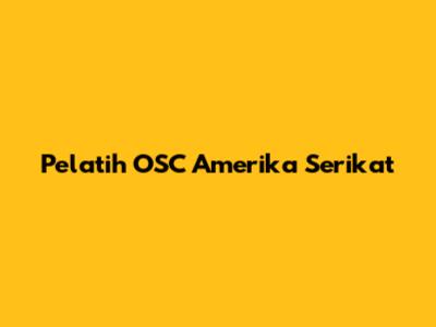 Pelatih OSC Amerika Serikat