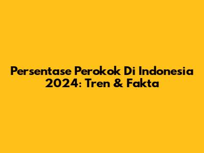 Persentase Perokok Di Indonesia 2024: Tren & Fakta