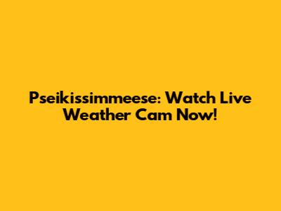 Pseikissimmeese: Watch Live Weather Cam Now!