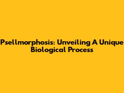 Psellmorphosis: Unveiling A Unique Biological Process