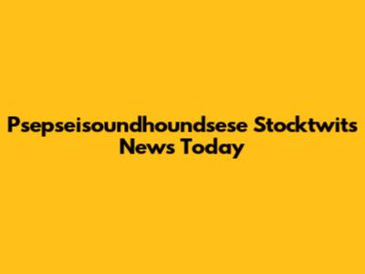 Psepseisoundhoundsese Stocktwits News Today