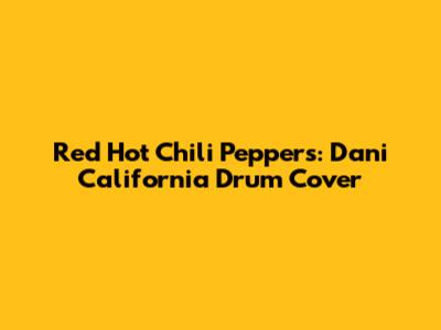 Red Hot Chili Peppers: "Dani California" Drum Cover
