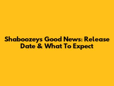 Shaboozey's "Good News": Release Date & What To Expect