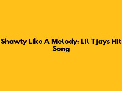 Shawty Like A Melody: Lil Tjay's Hit Song