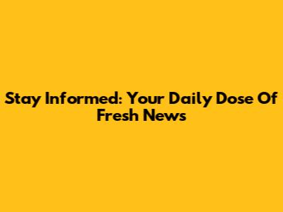 Stay Informed: Your Daily Dose Of Fresh News
