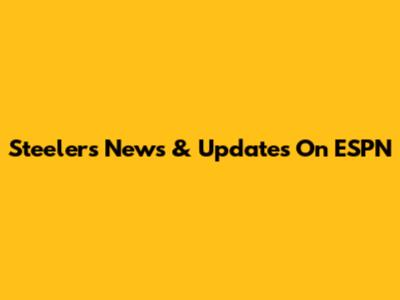 Steelers News & Updates On ESPN