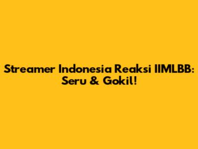 Streamer Indonesia Reaksi IIMLBB: Seru & Gokil!