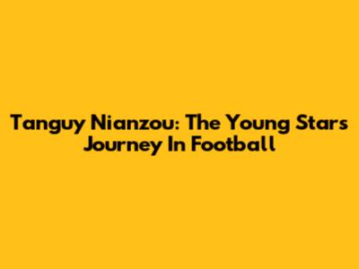 Tanguy Nianzou: The Young Star's Journey In Football