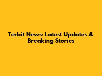 Terbit News: Latest Updates & Breaking Stories