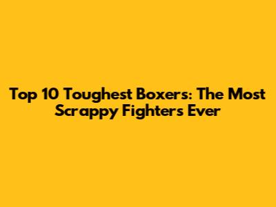 Top 10 Toughest Boxers: The Most Scrappy Fighters Ever