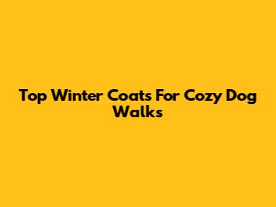 Top Winter Coats For Cozy Dog Walks