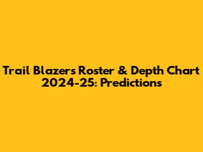 Trail Blazers Roster & Depth Chart 2024-25: Predictions