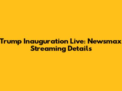 Trump Inauguration Live: Newsmax Streaming Details