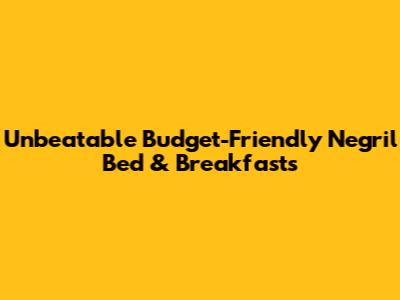 Unbeatable Budget-Friendly Negril Bed & Breakfasts