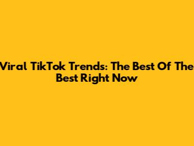 Viral TikTok Trends: The Best Of The Best Right Now