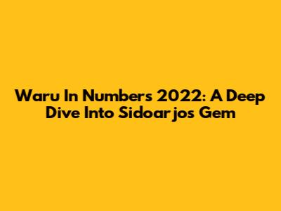 Waru In Numbers 2022: A Deep Dive Into Sidoarjo's Gem