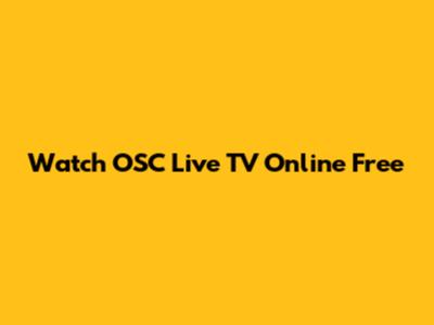 Watch OSC Live TV Online Free
