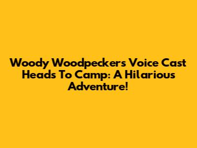 Woody Woodpecker's Voice Cast Heads To Camp: A Hilarious Adventure!