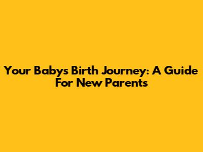 Your Baby's Birth Journey: A Guide For New Parents