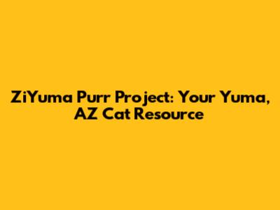 ZiYuma Purr Project: Your Yuma, AZ Cat Resource